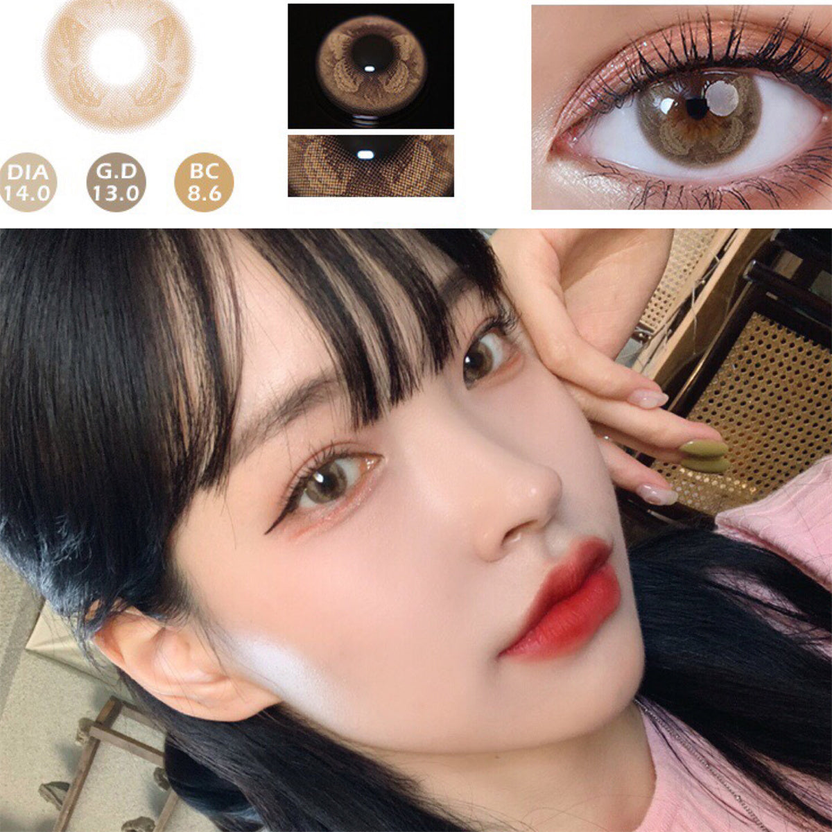 Morningcon Cryptopteryx Colored Contact Lenses For Eyes Half Yearly 2pcs