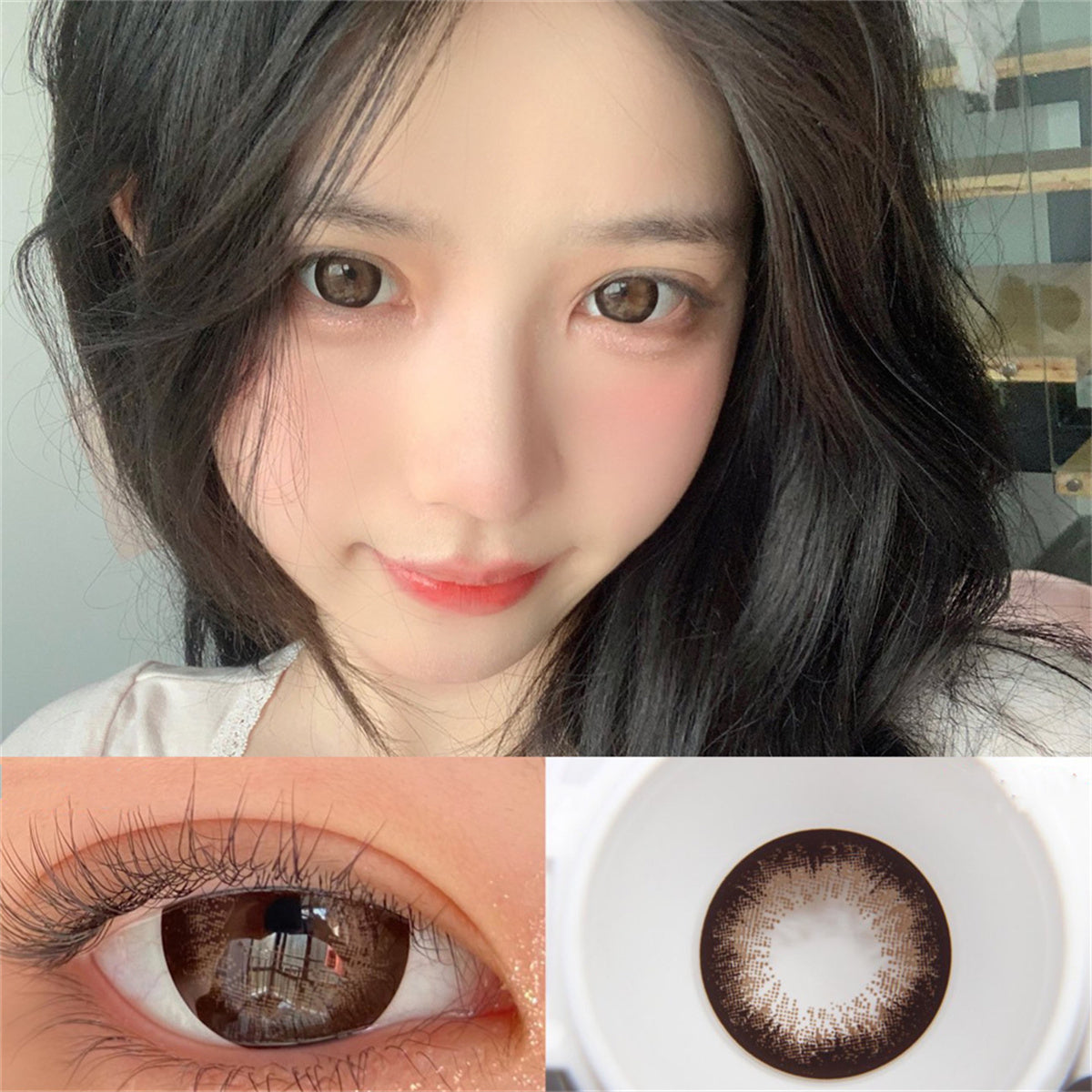 Morningcon Cocoa Creamer Colored Contact Lenses For Eyes Half Yearly 2pcs