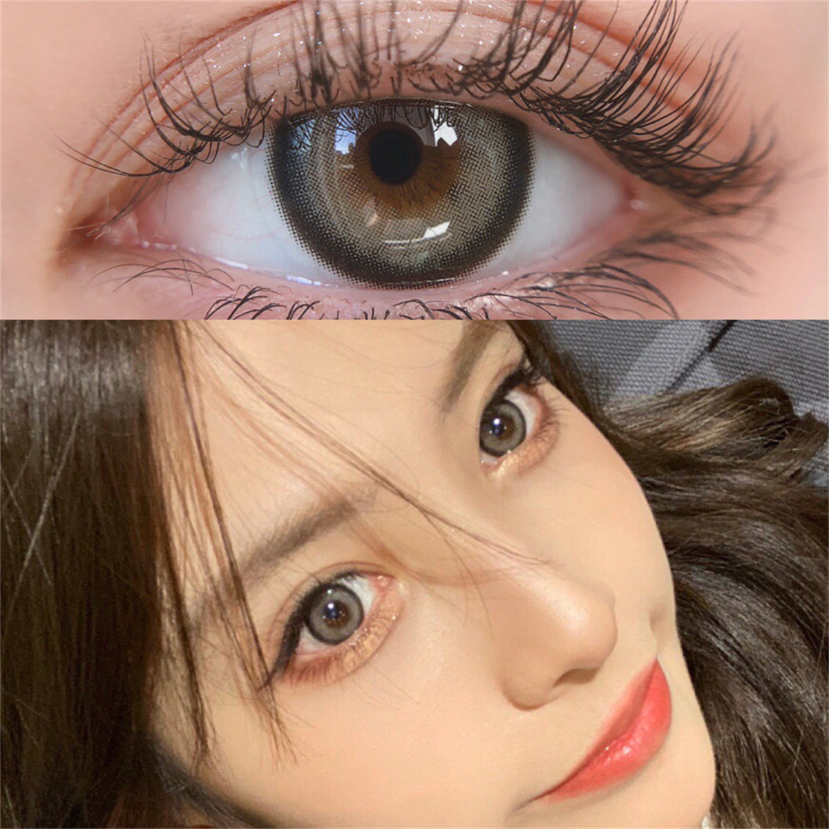 Morningcon Precious Gold Dust Colored Contact Lenses For Eyes Half Yearly 2pcs