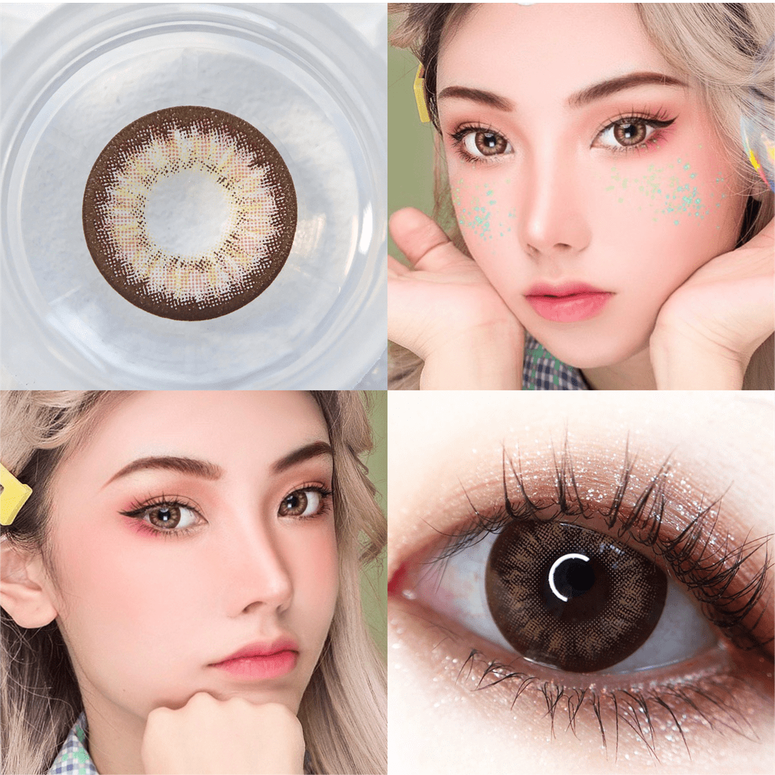 Morningcon black goat Colored Contact Lenses For Eyes Half Yearly 2pcs