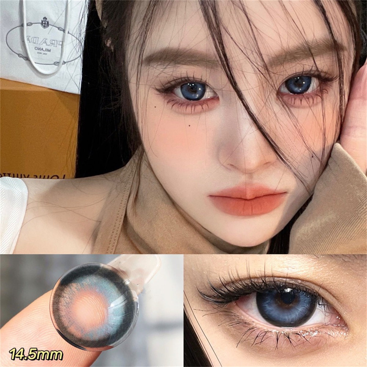 Morningcon Zurich Green Colored Contact Lenses For Eyes Half Yearly 2pcs