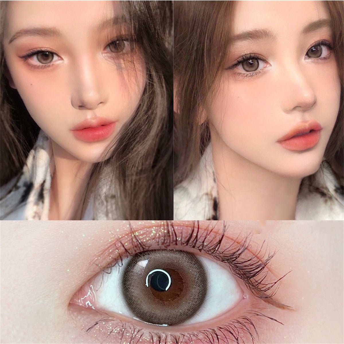 Morningcon Pork belly Colored Contact Lenses For Eyes Half Yearly 2pcs