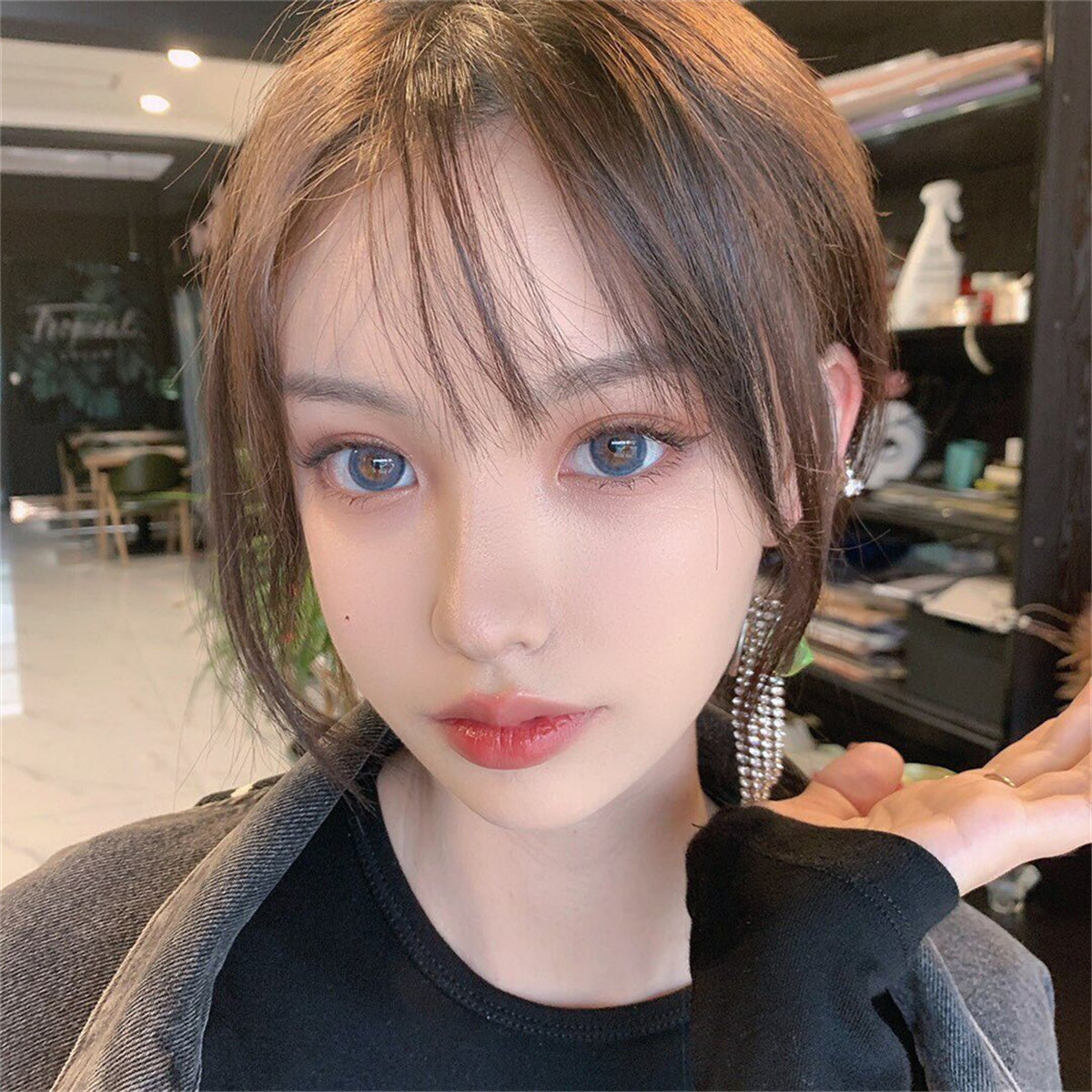 Morningcon Manchu saffron Colored Contact Lenses For Eyes Half Yearly 2pcs