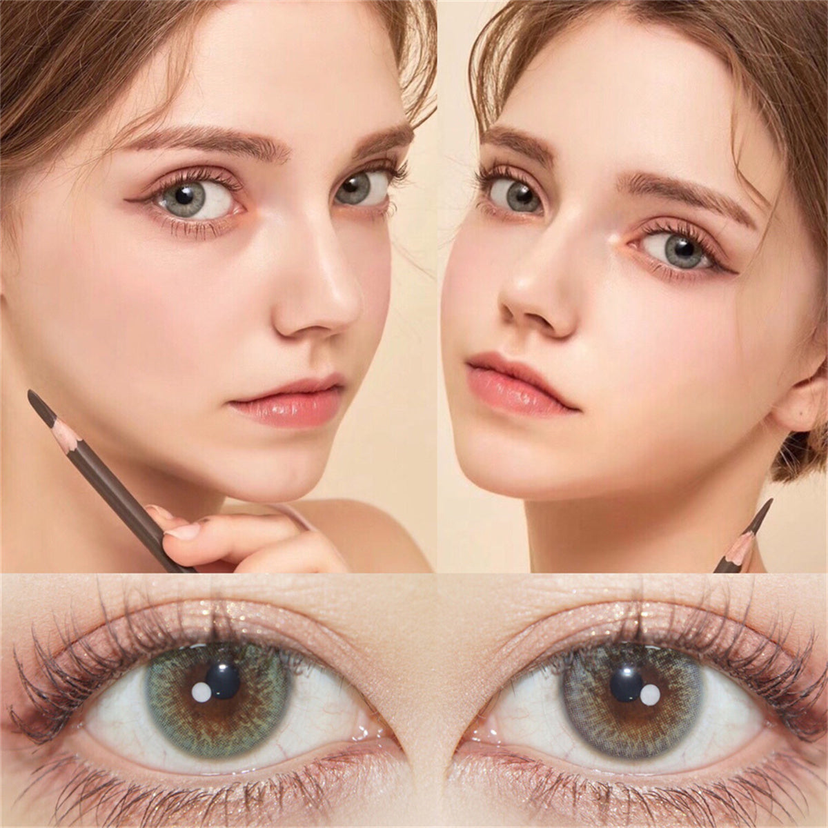 Morningcon Iris Colored Contact Lenses For Eyes Half Yearly 2pcs