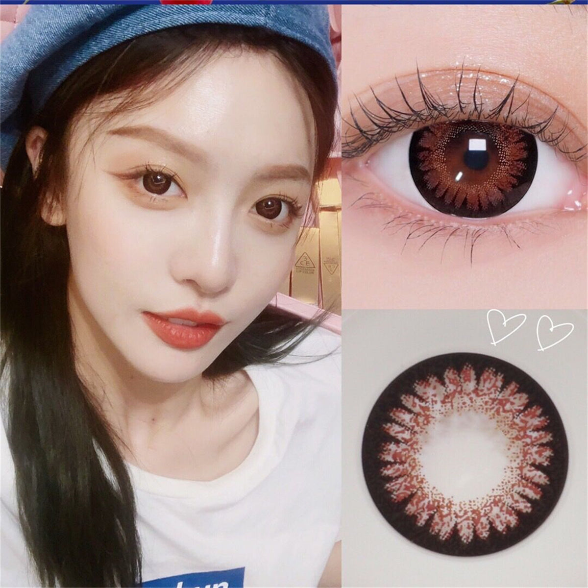 Morningcon Cherries Colored Contact Lenses For Eyes Half Yearly 2pcs