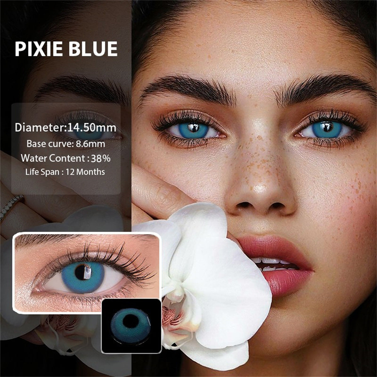 Morningcon pixie Colored Contact Lenses For Eyes Half Yearly 2pcs