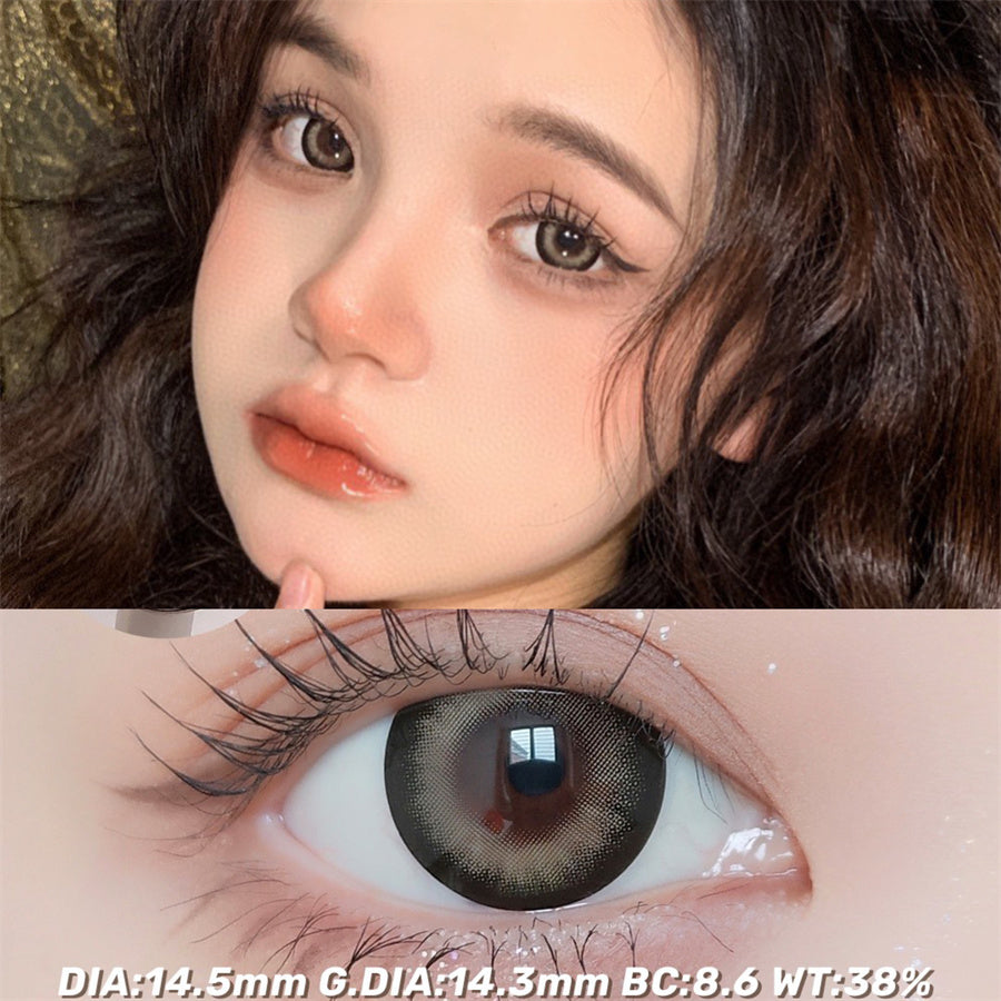 Morningcon Pepper cream cake Colored Contact Lenses For Eyes Half Yearly 2pcs