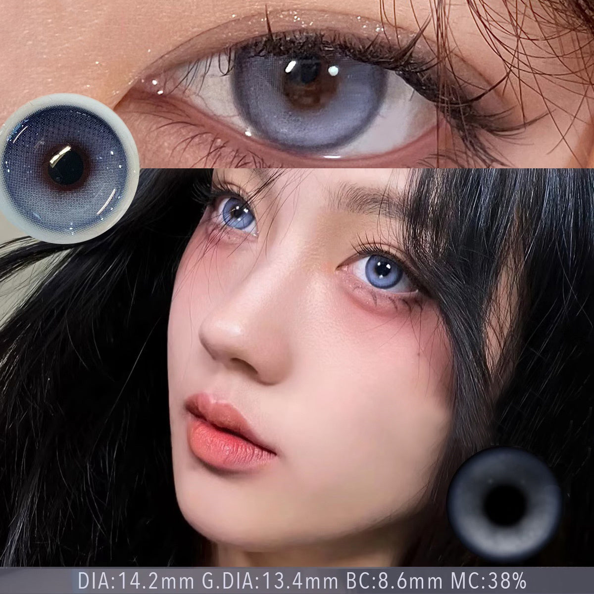 Morningcon Fog reflects light Colored Contact Lenses For Eyes Half Yearly 2pcs