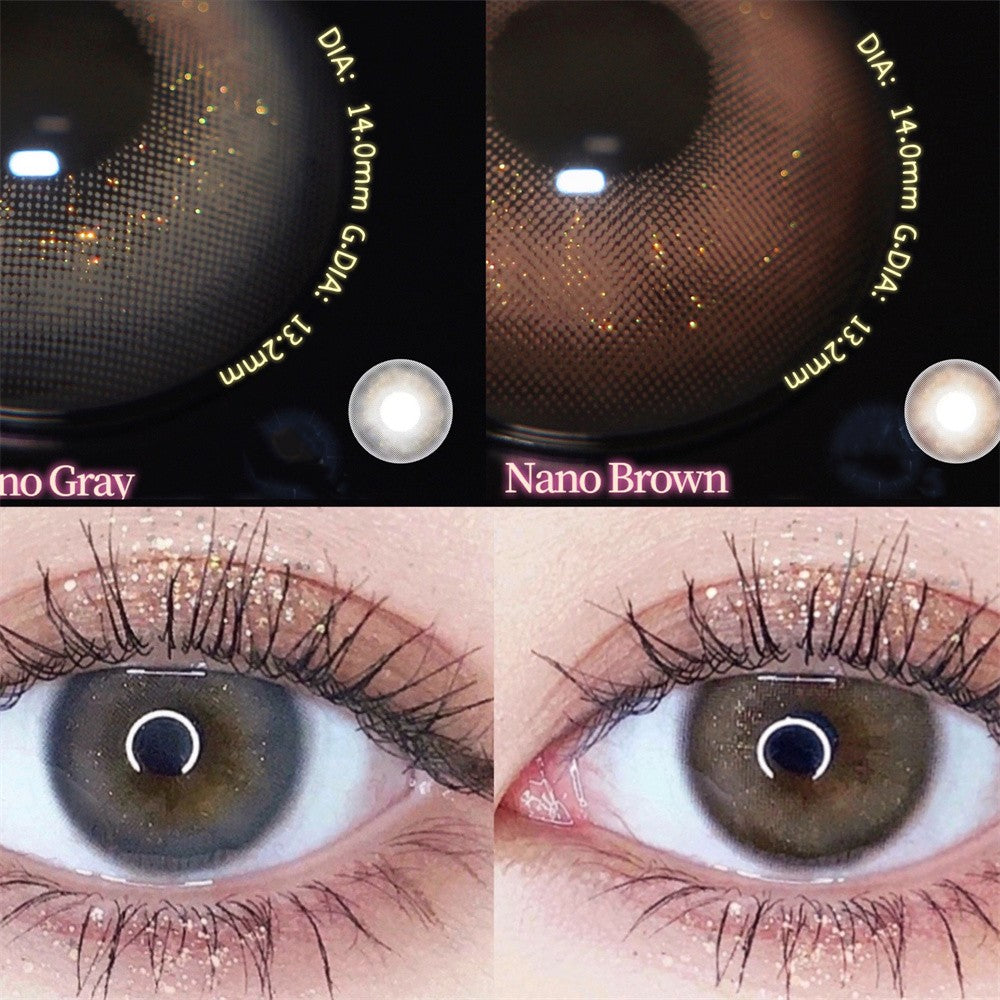 Morningcon Chestnut milk coffee Colored Contact Lenses For Eyes Half Yearly 2pcs