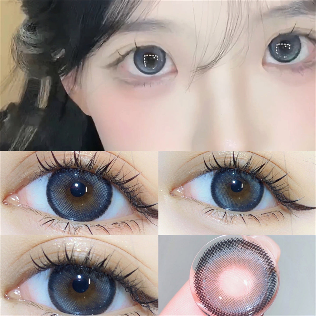 Morningcon Snow of light Colored Contact Lenses For Eyes Half Yearly 2pcs