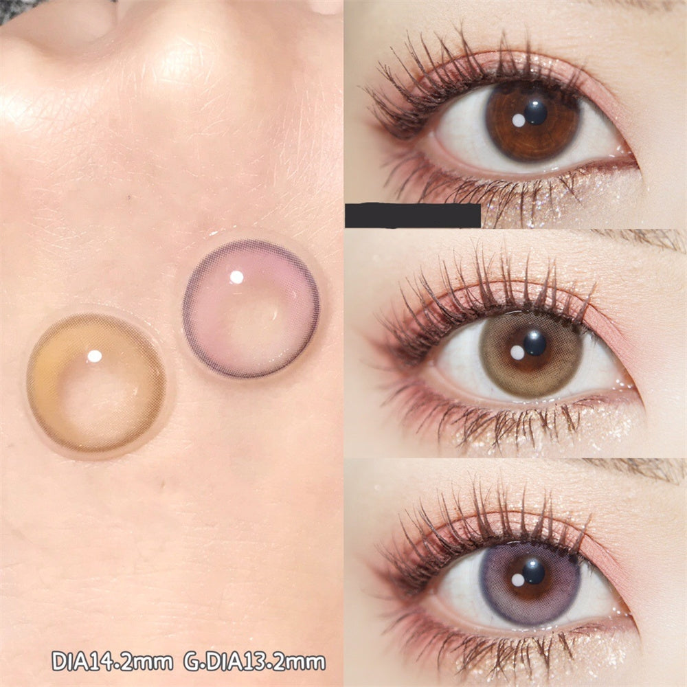 Morningcon Little light bulbs Colored Contact Lenses For Eyes Half Yearly 2pcs
