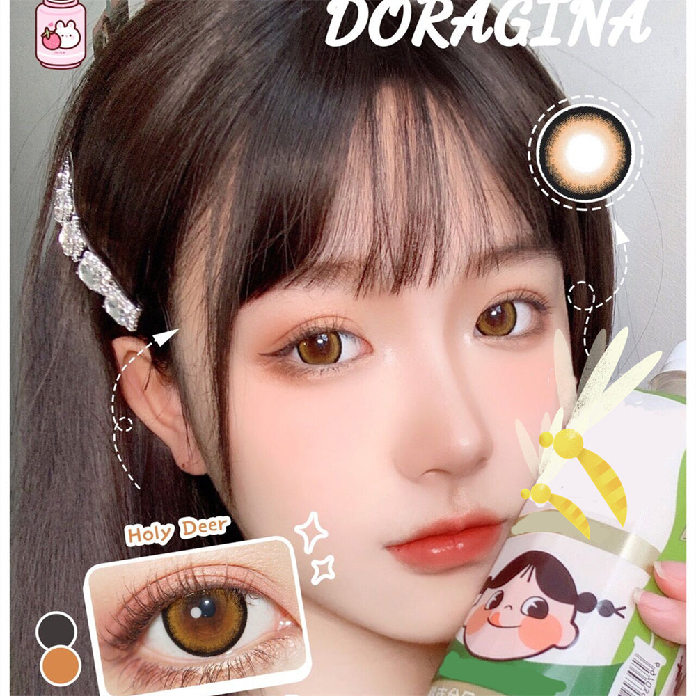 Morningcon Holy Deer Colored Contact Lenses For Eyes Half Yearly 2pcs