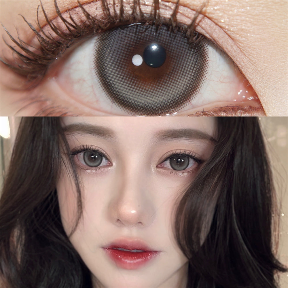 Morningcon Blue Coconut Custard Colored Contact Lenses For Eyes Half Yearly 2pcs