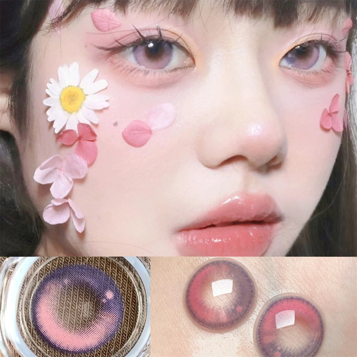 Morningcon Tear powder Colored Contact Lenses For Eyes Half Yearly 2pcs