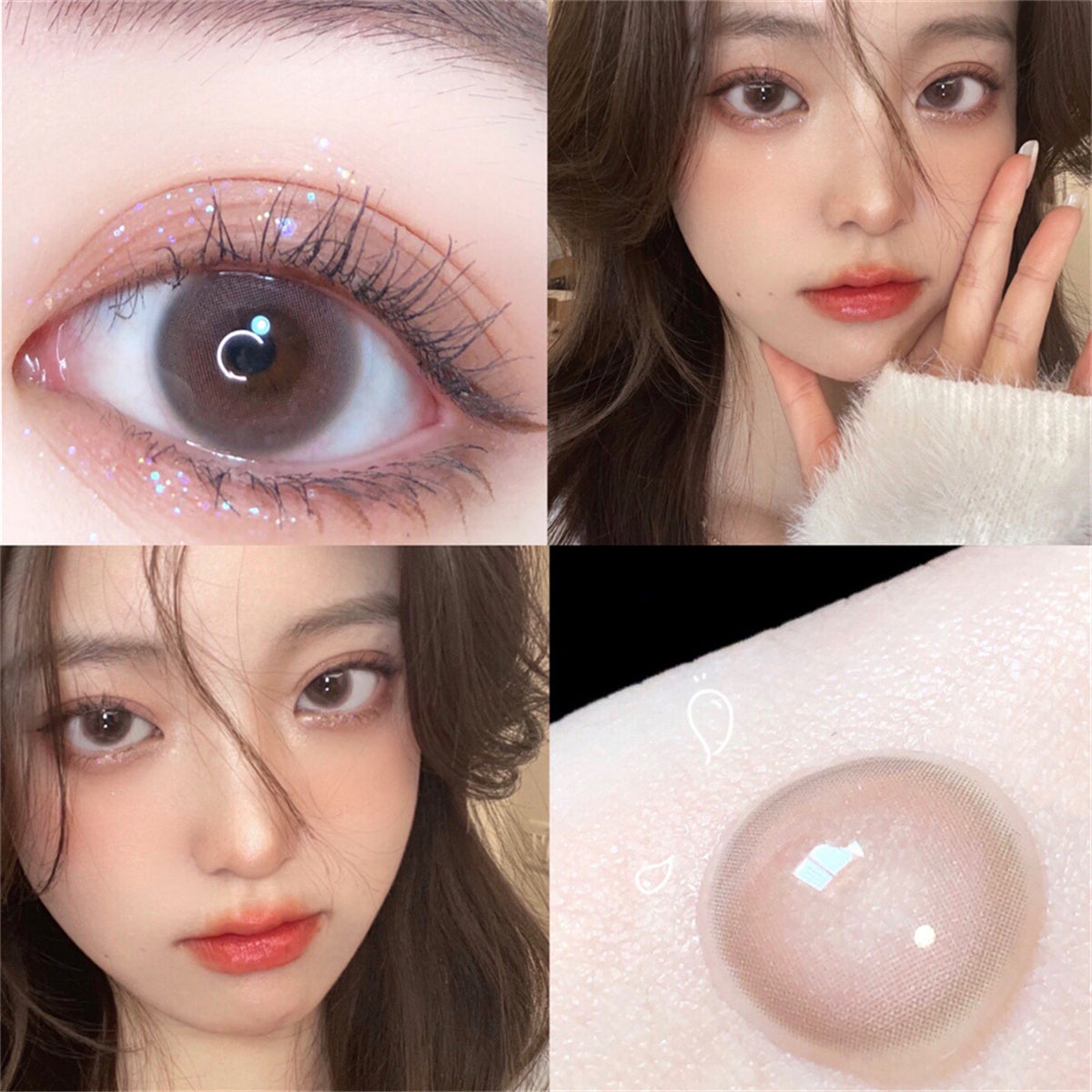Morningcon Little Innocent Colored Contact Lenses For Eyes Half Yearly 2pcs