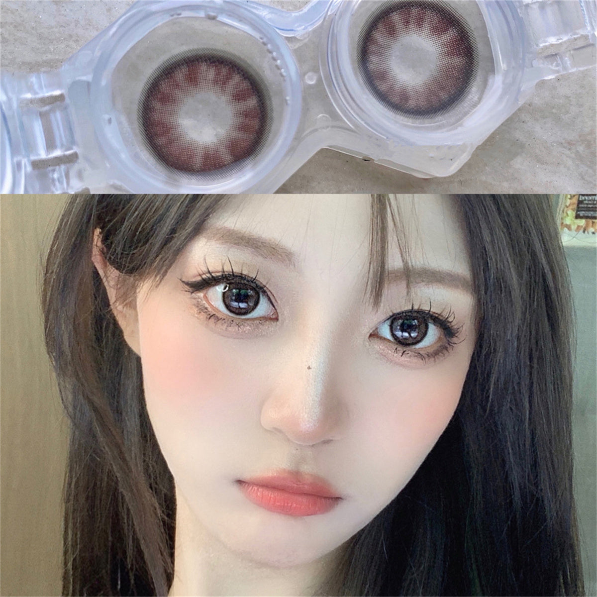 Morningcon Water light almonds Colored Contact Lenses For Eyes Half Yearly 2pcs