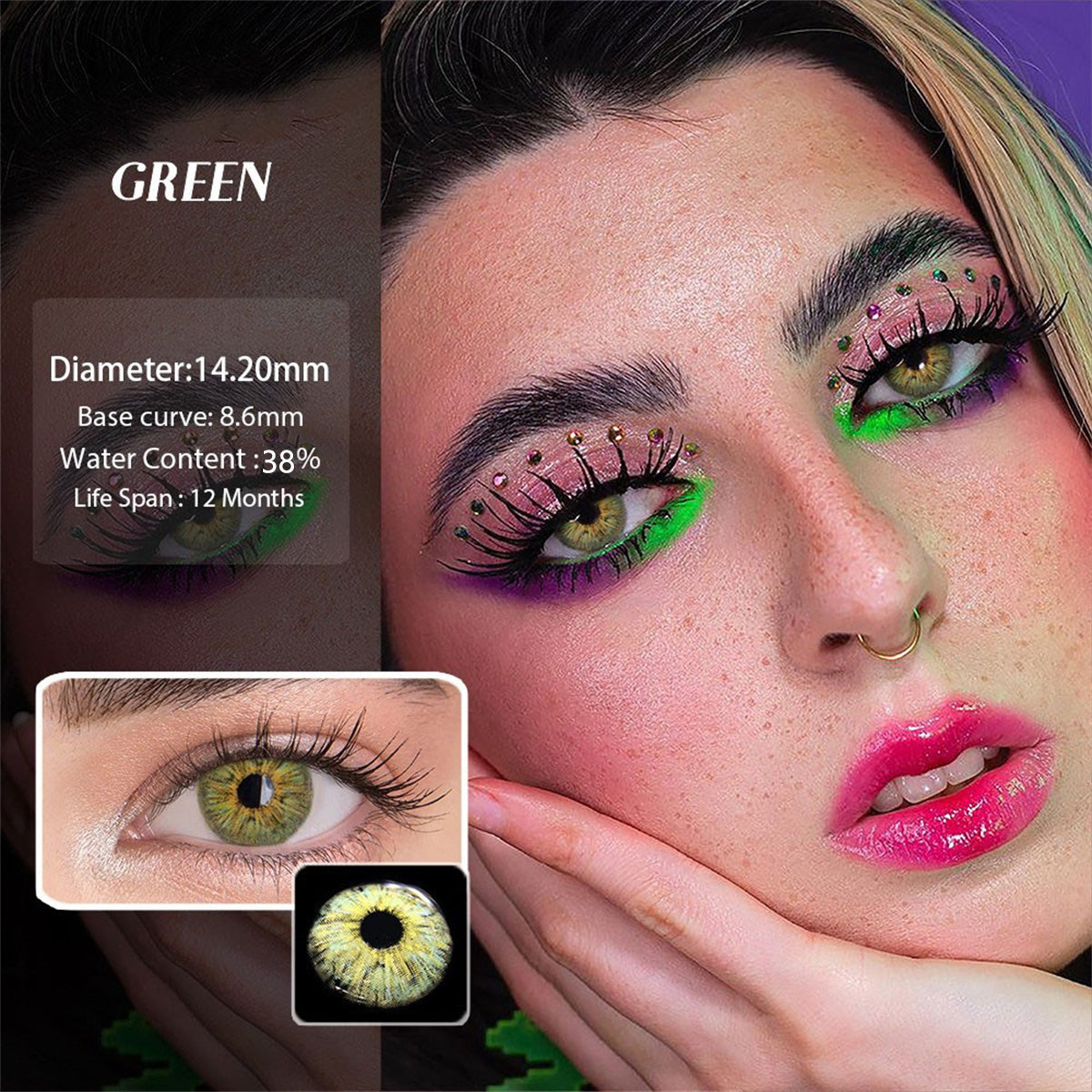 Morningcon monet FA09 Colored Contact Lenses For Eyes Half Yearly 2pcs
