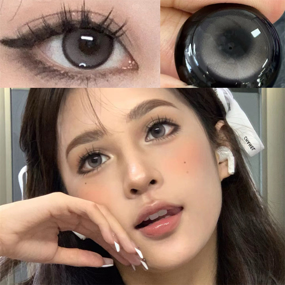 Morningcon Hand-beating lemon tea Colored Contact Lenses For Eyes Half Yearly 2pcs