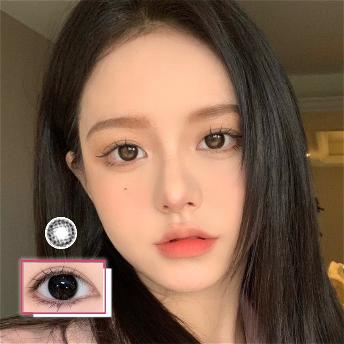 Morningcon Gollum Black Colored Contact Lenses For Eyes Half Yearly 2pcs