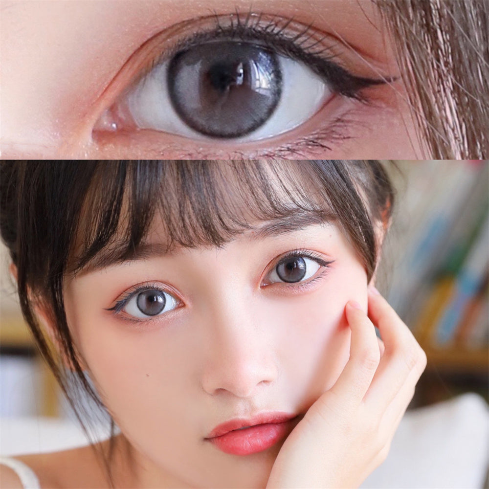 Morningcon lce beads of fog Colored Contact Lenses For Eyes Half Yearly 2pcs