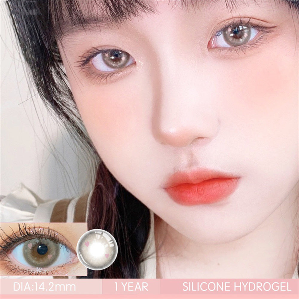 Morningcon Bit Colored Contact Lenses For Eyes Half Yearly 2pcs