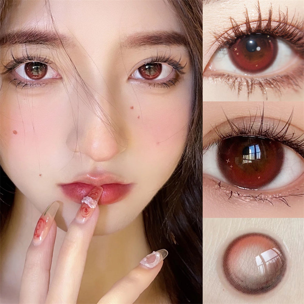Morningcon Cranky tomatoes Colored Contact Lenses For Eyes Half Yearly 2pcs