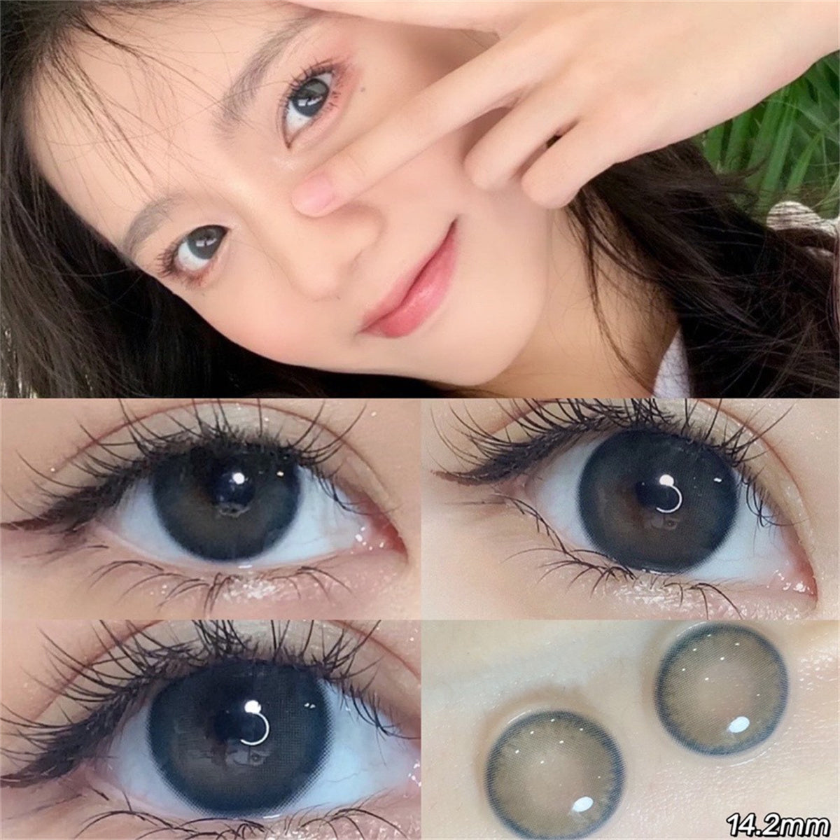 Morningcon Jade Blue shine Colored Contact Lenses For Eyes Half Yearly 2pcs