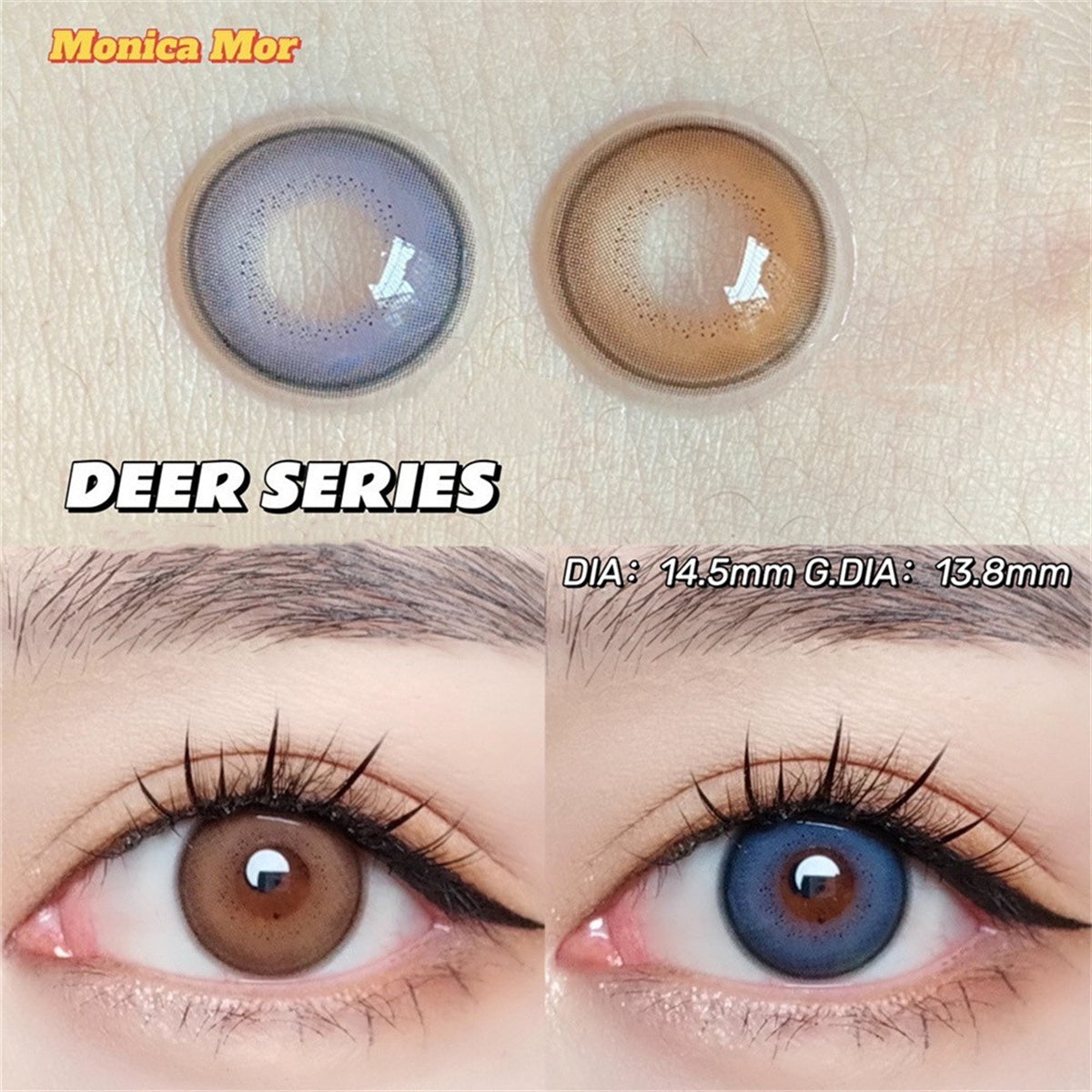 Morningcon Denim Blue Colored Contact Lenses For Eyes Half Yearly