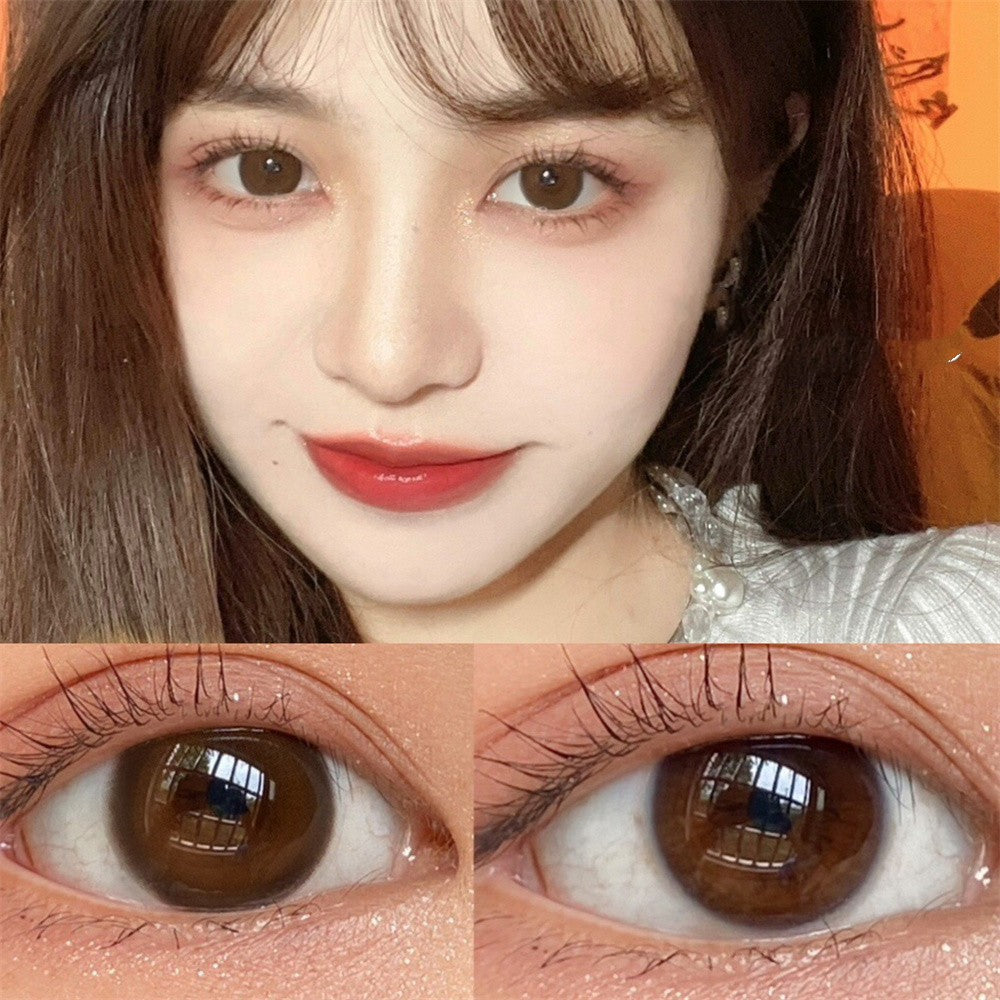 Morningcon Sweet Brown wine Colored Contact Lenses For Eyes Half Yearly 2pcs