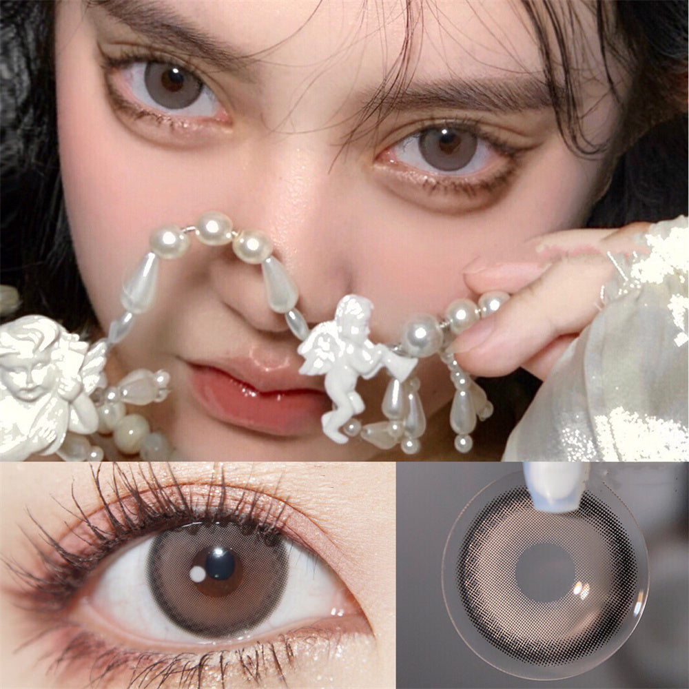 Morningcon Glass beads Colored Contact Lenses For Eyes Half Yearly 2pcs