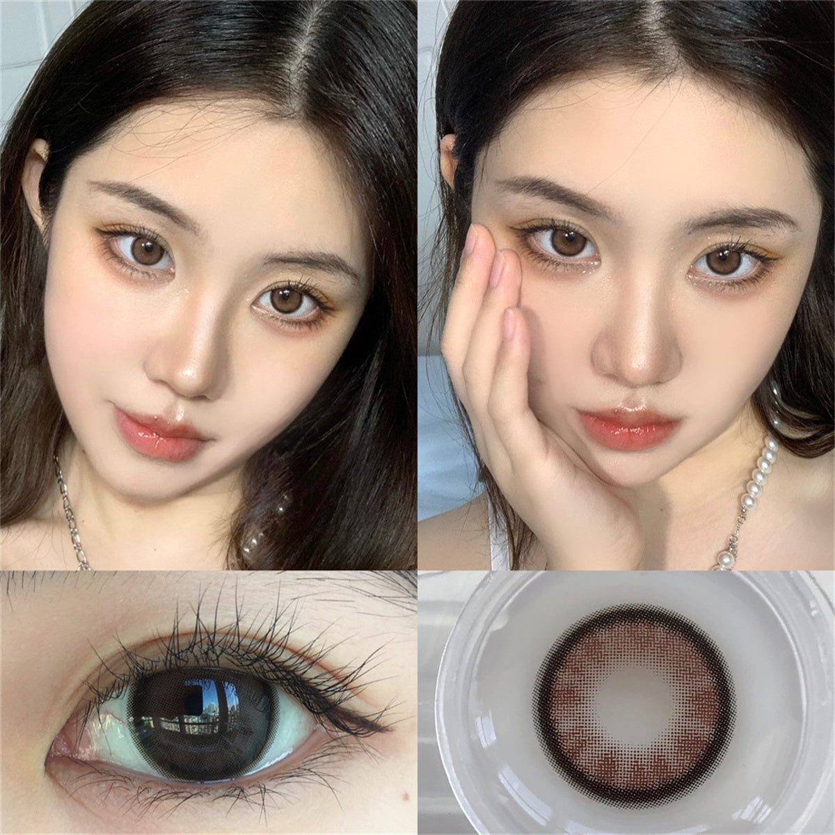 Morningcon Water light almonds Colored Contact Lenses For Eyes Half Yearly 2pcs