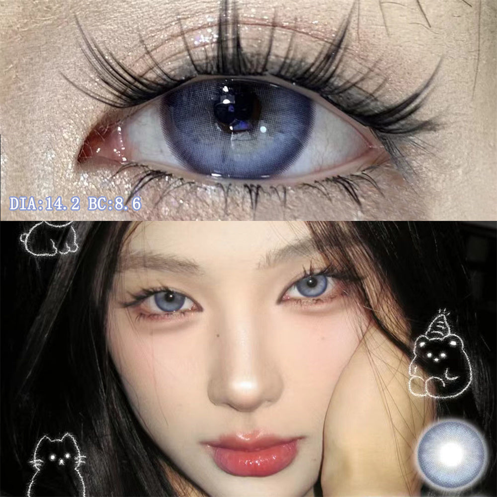 Morningcon Squash Violet Colored Contact Lenses For Eyes Half Yearly 2pcs