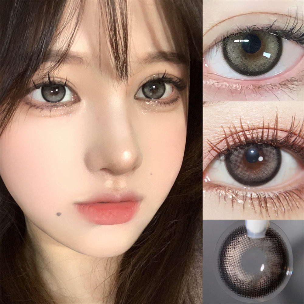 Morningcon Dirty Cocoa Colored Contact Lenses For Eyes Half Yearly 2pcs