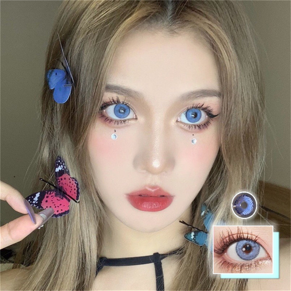 Morningcon Empty Mountain base Colored Contact Lenses For Eyes Half Yearly 2pcs