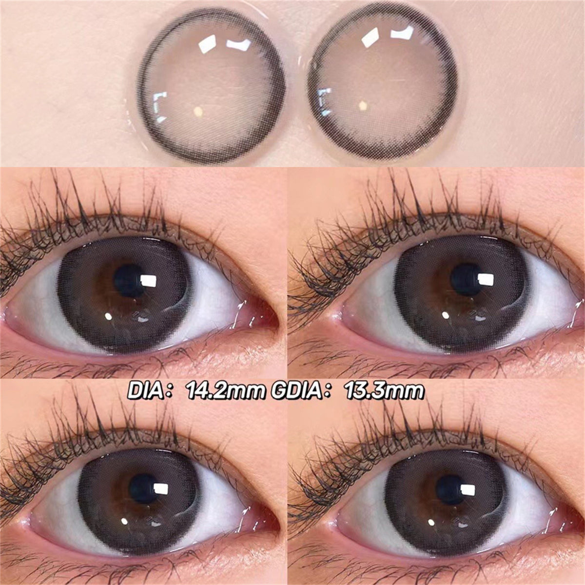 Morningcon Black walnut Colored Contact Lenses For Eyes Half Yearly 2pcs