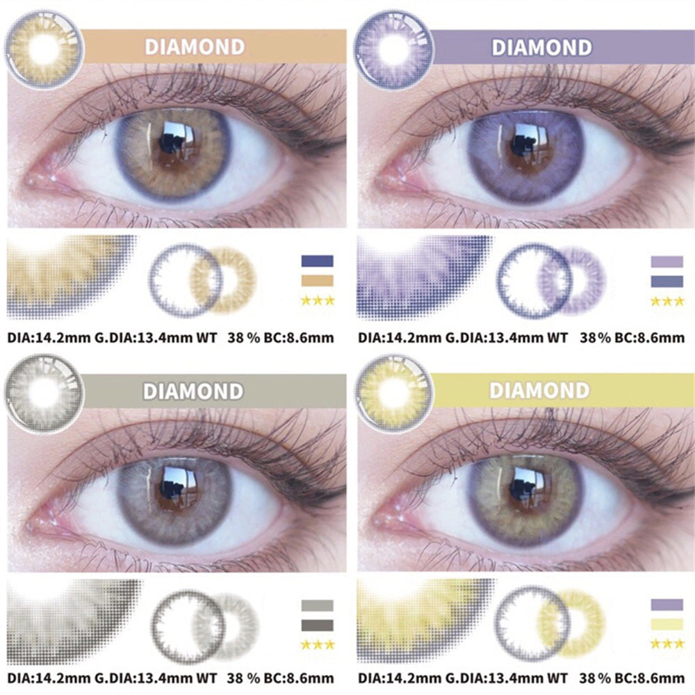 Morningcon Brick is blue and brown Colored Contact Lenses For Eyes Half Yearly