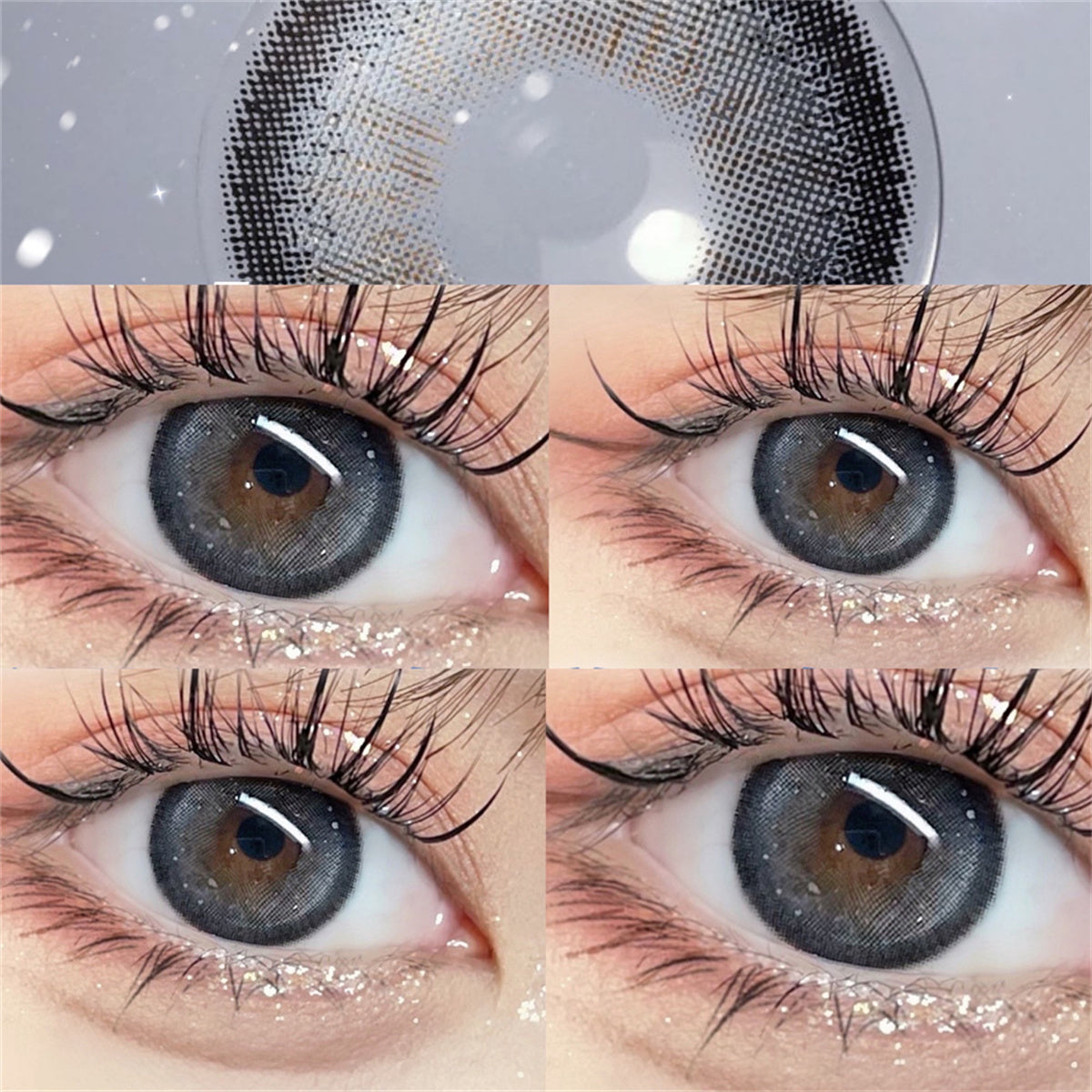 Morningcon Snow of light Colored Contact Lenses For Eyes Half Yearly 2pcs