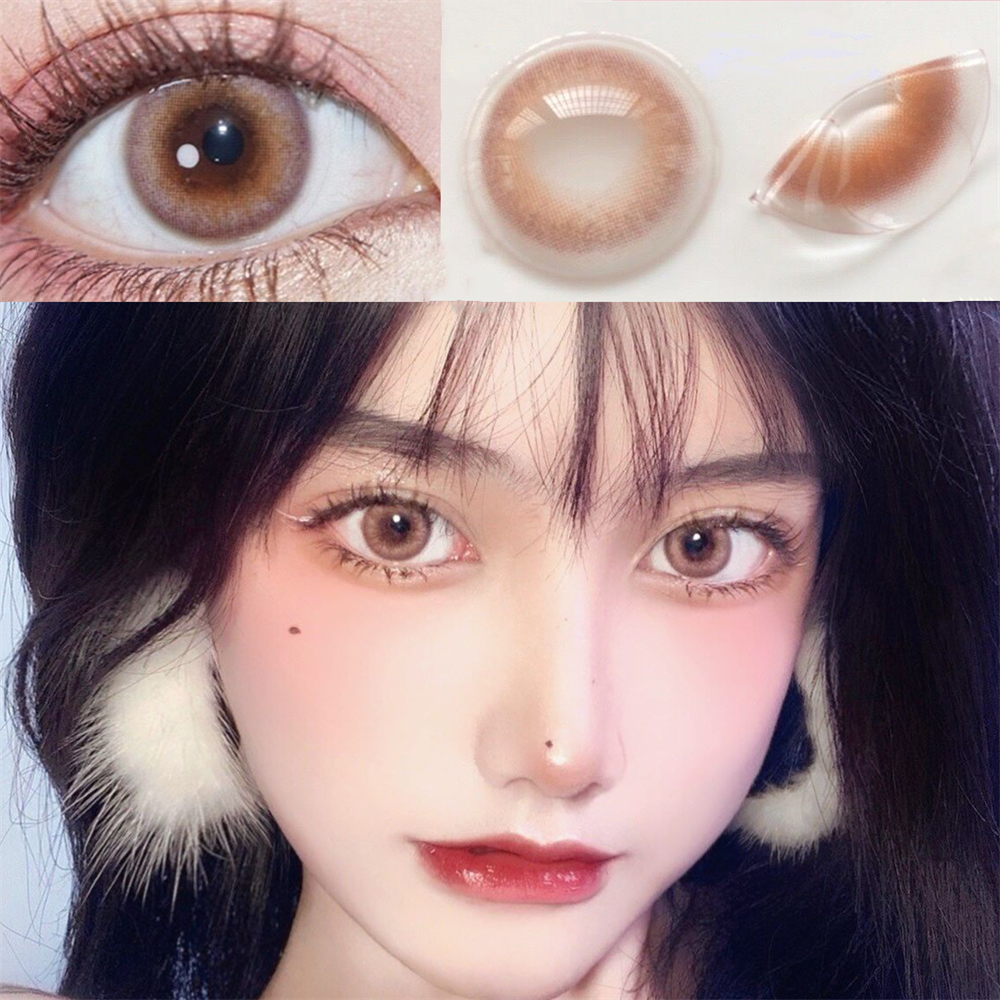 Morningcon Basilic Green Colored Contact Lenses For Eyes Half Yearly 2pcs