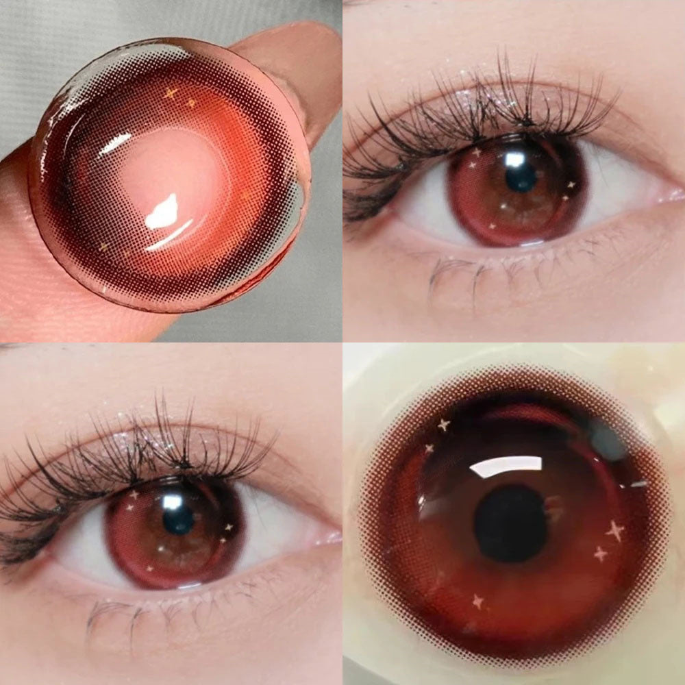Morningcon Cranky tomatoes Colored Contact Lenses For Eyes Half Yearly 2pcs