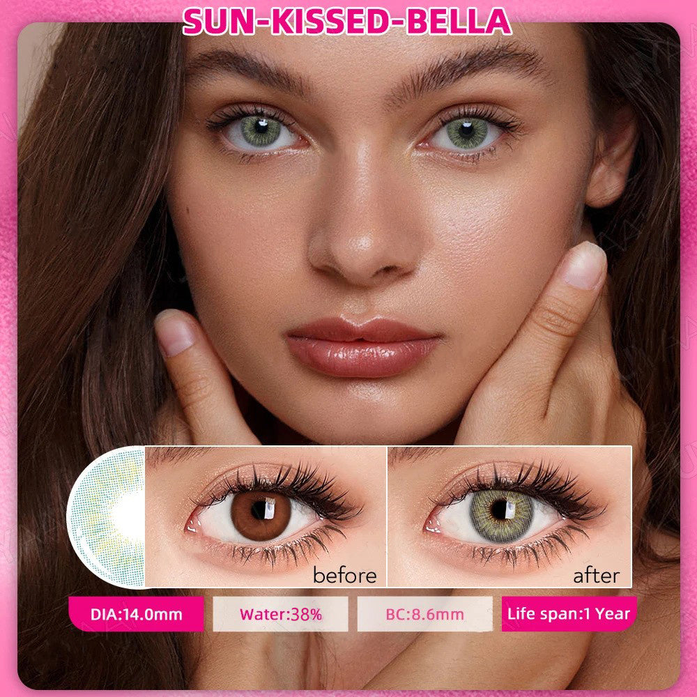 Morningcon sunkiss Colored Contact Lenses For Eyes Half Yearly 2pcs