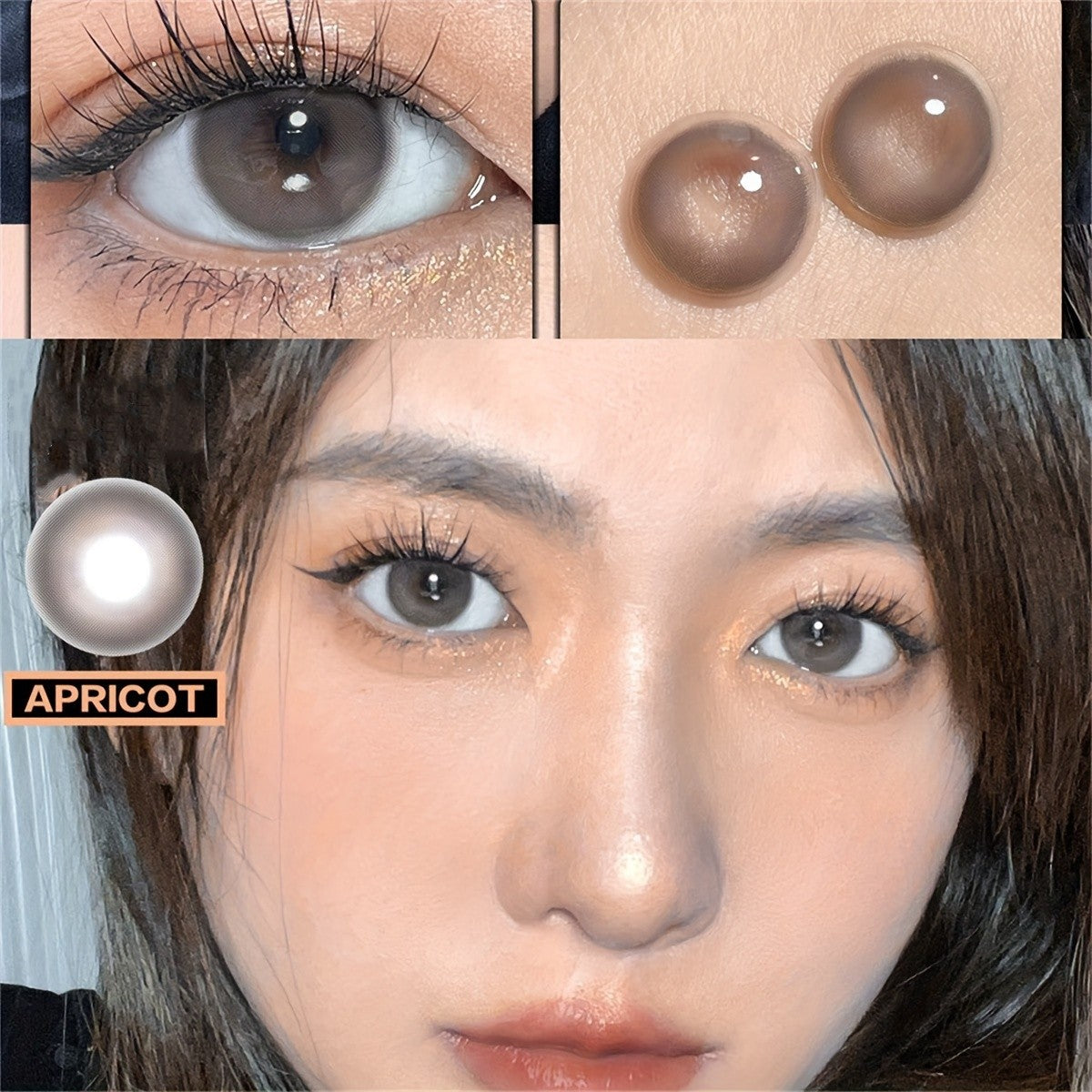 Morningcon Creamy Oreos Colored Contact Lenses For Eyes Half Yearly 2pcs