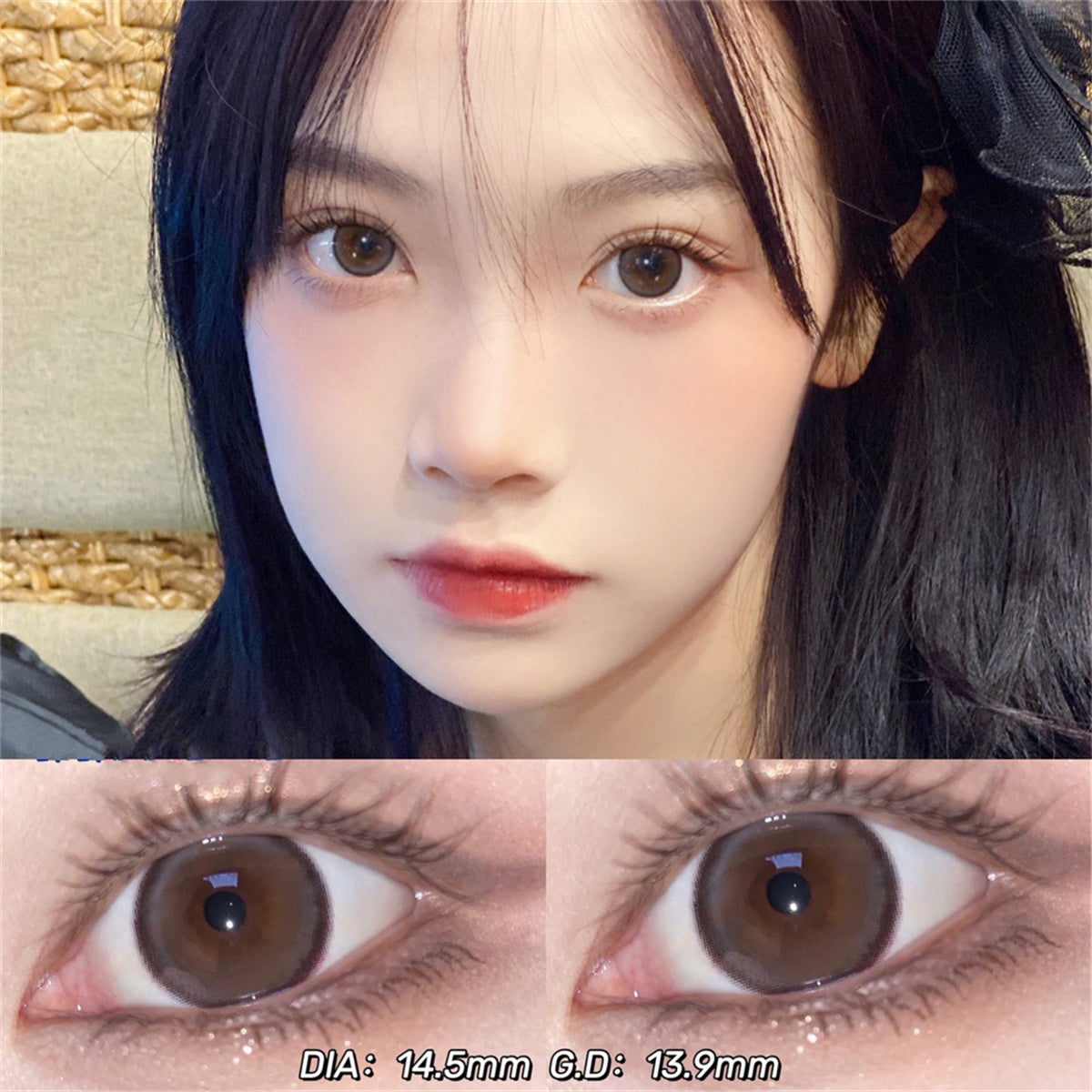 Morningcon Gummy bears Colored Contact Lenses For Eyes Half Yearly 2pcs