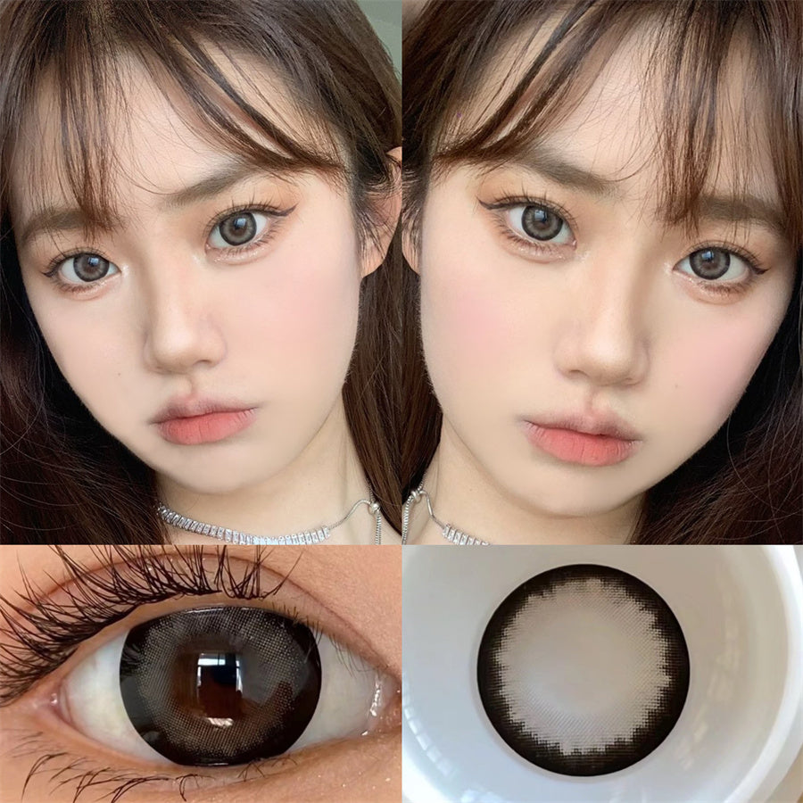 Morningcon Pepper cream cake Colored Contact Lenses For Eyes Half Yearly 2pcs
