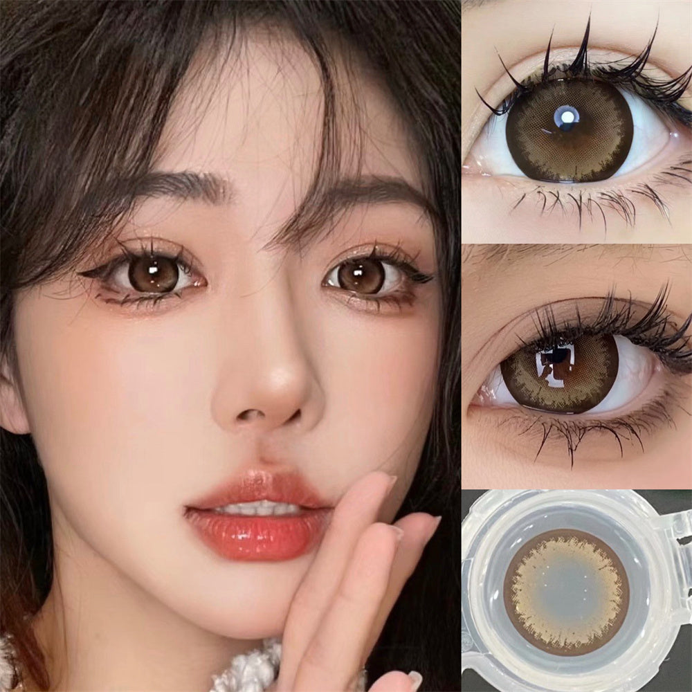 Morningcon Black currant blue Colored Contact Lenses For Eyes Half Yearly 2pcs