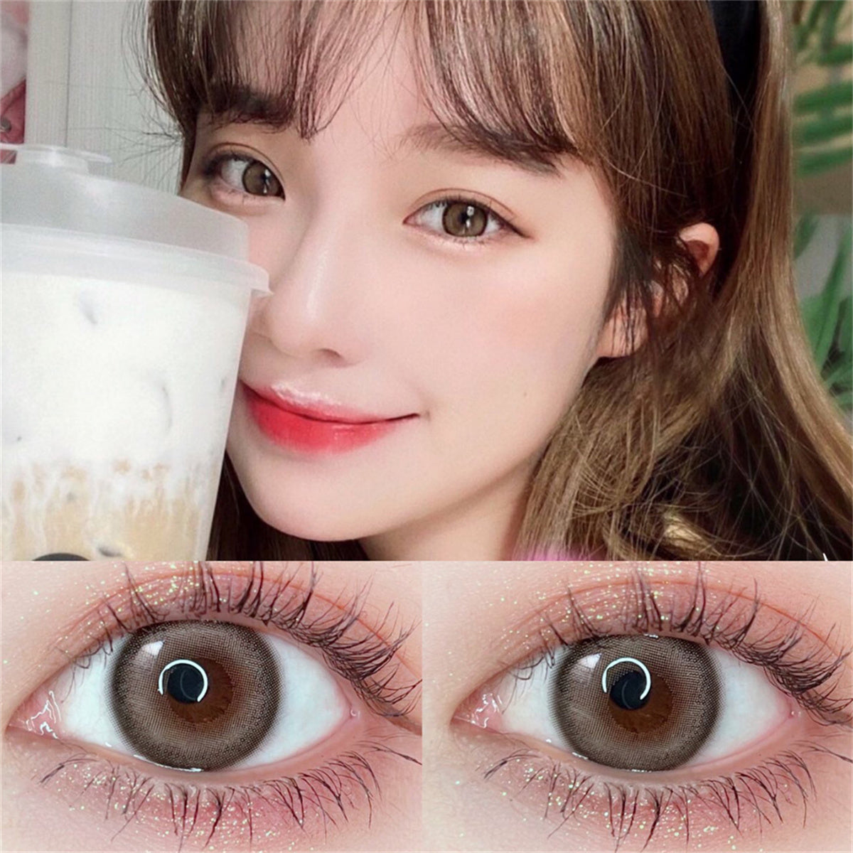 Morningcon Pork belly Colored Contact Lenses For Eyes Half Yearly 2pcs