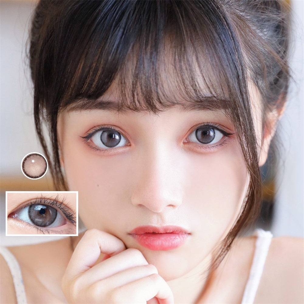 Morningcon lce beads of fog Colored Contact Lenses For Eyes Half Yearly 2pcs