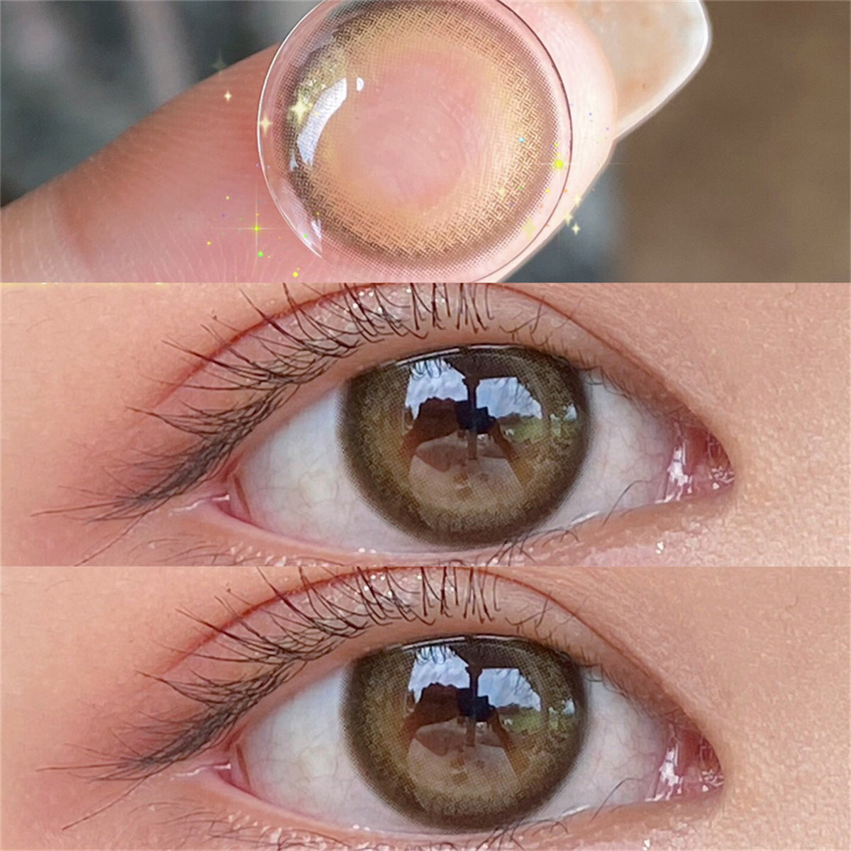 Morningcon Honeydew melon jelly Colored Contact Lenses For Eyes Half Yearly 2pcs