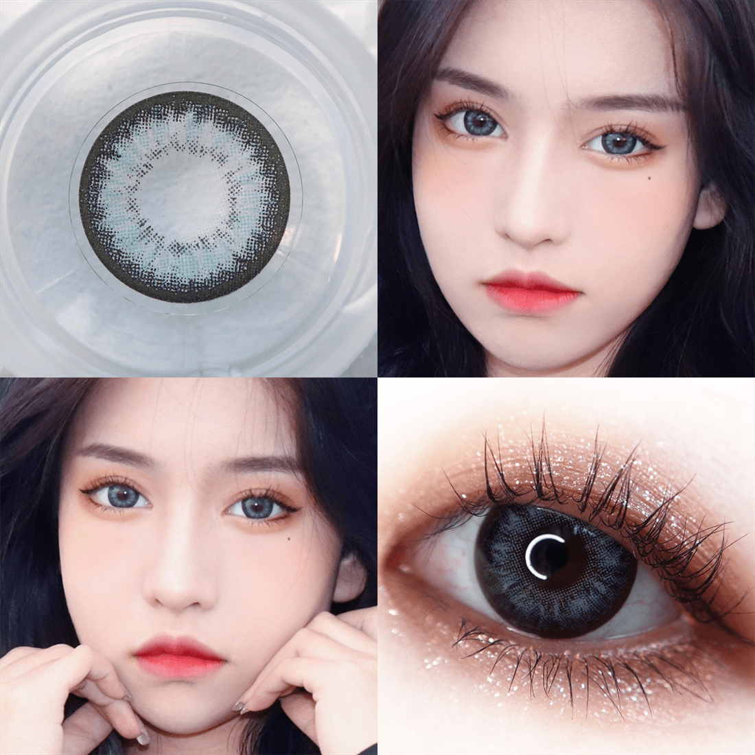 Morningcon black goat Colored Contact Lenses For Eyes Half Yearly 2pcs