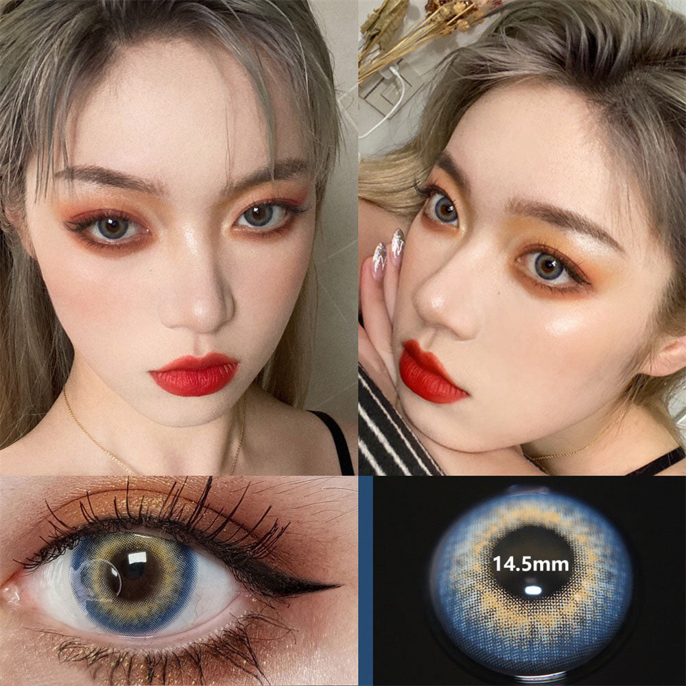 Morningcon Mermaid Tears Colored Contact Lenses For Eyes Half Yearly 2pcs