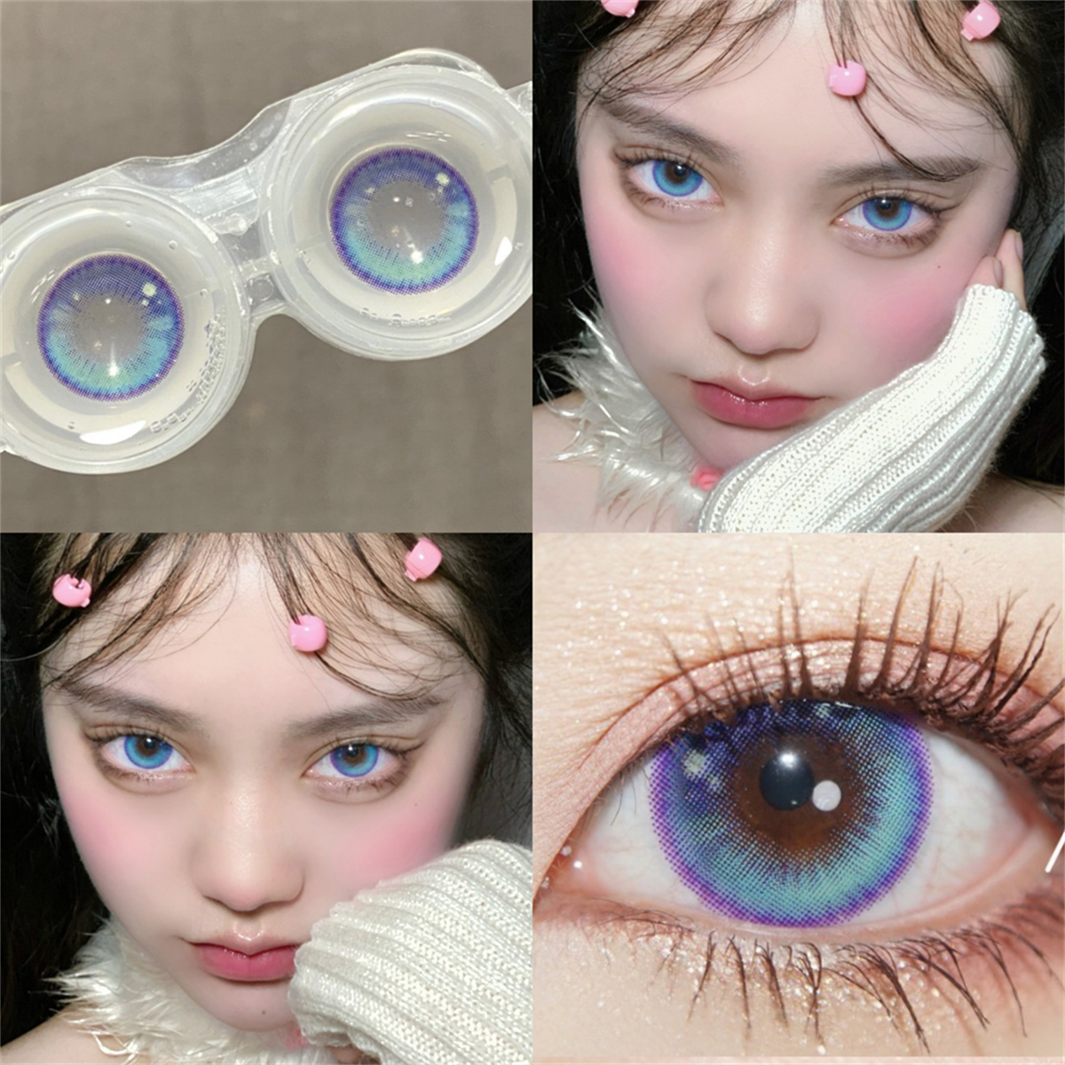 Morningcon Tear powder Colored Contact Lenses For Eyes Half Yearly 2pcs